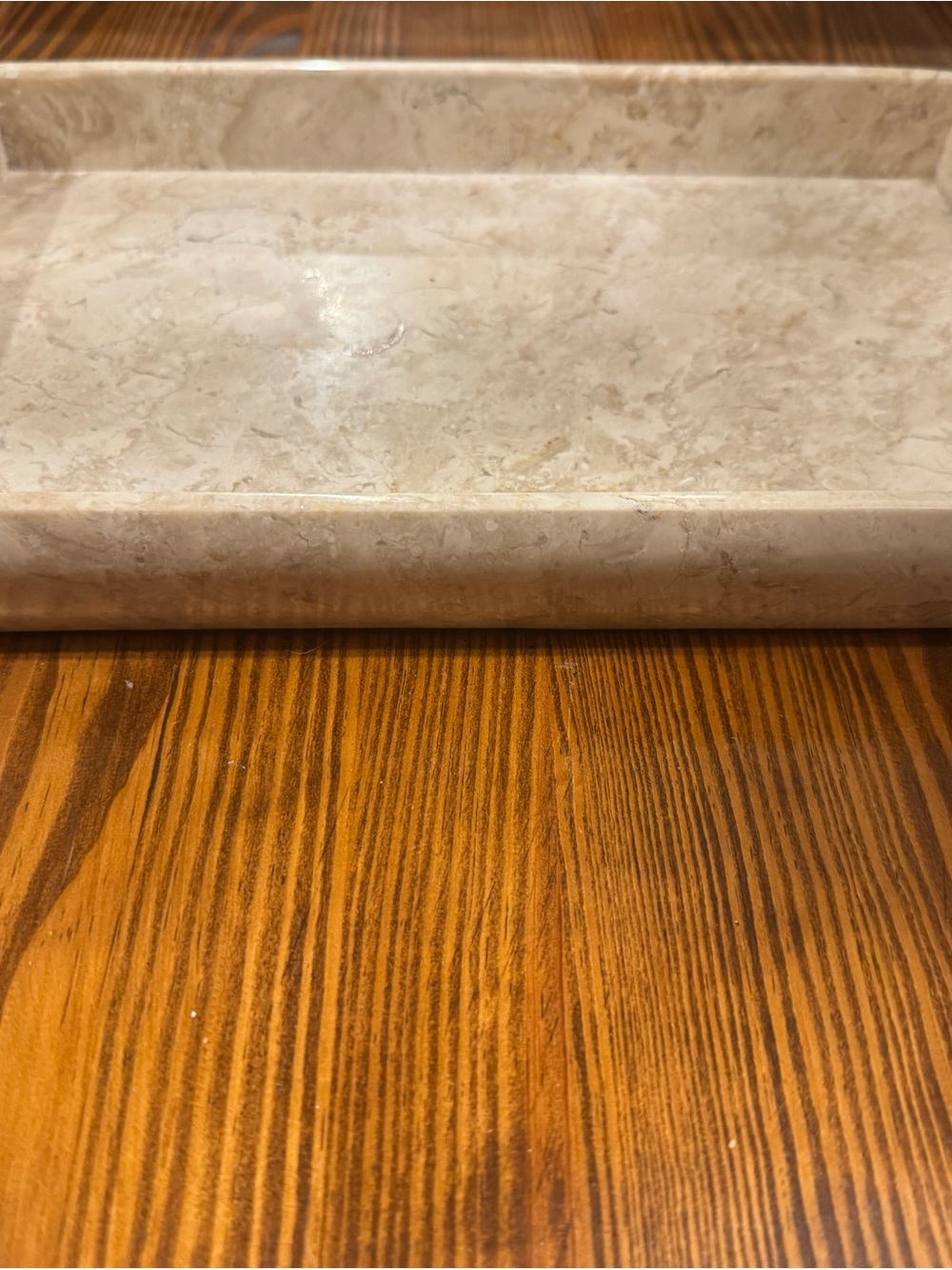 Rectangular Marble Accessory Tray - Cream & Ivory - Picture 5 of 5